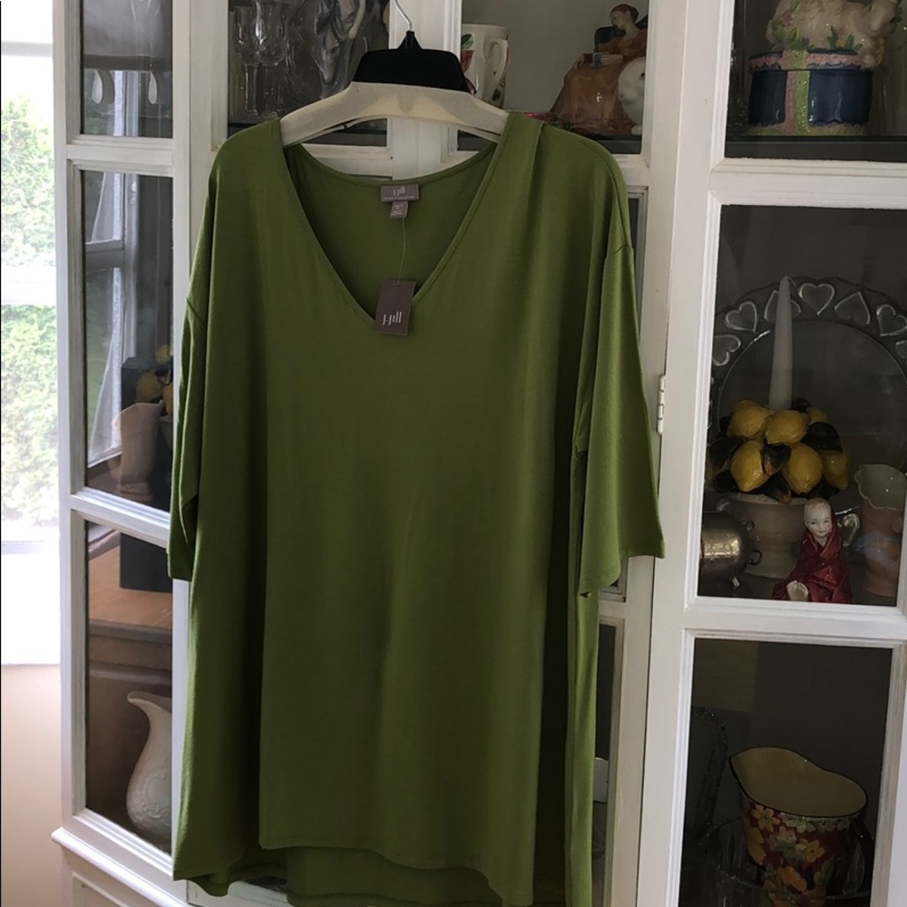 NWT JJill Wild Mint Short Sleeve Stretch Tunic